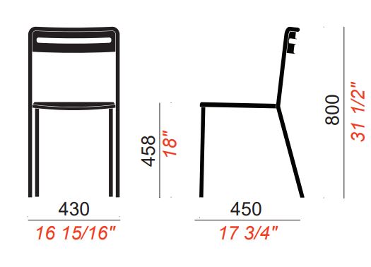 Dimensioni sedia C 1 14